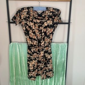 Reformation floral wrap dress